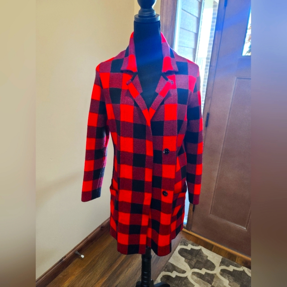 Red & Black Plad Shacket
